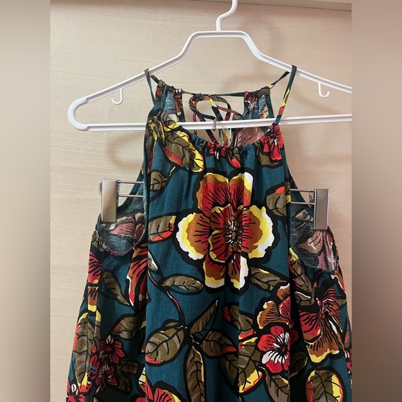 LOFT Floral Halter Maxi Dress Size XS Colourful Vibrant Summer Vacation Party - Picture 2 of 9